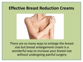 Have Smaller Breasts with Breast Reduction Cream