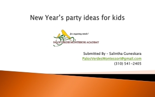 New Year’s party ideas for kids