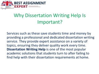 Why Dissertation Writing Help Is Important