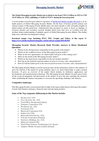 Massaging Security Market