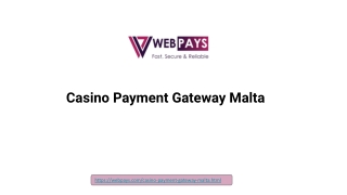 Casino Payment Gateway Malta