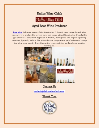Aged Rose Wine