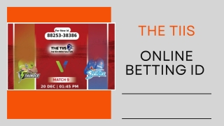 Online Betting Id | The TIIS | 88253-38386