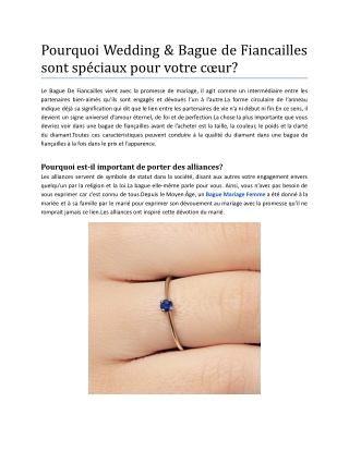 Pourquoi Wedding & Bague de Fiancailles sont spéciaux pour votre cœur.docx
