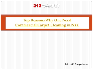 Top Reasons Why One Need Commercial Carpet Cleaning in NYC