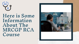 A Guide to the MRCGP RCA Course