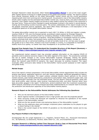 Dehumidifier Market Share Challenges, Key Companies, Forecast by 2030
