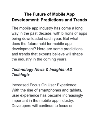 The Future of Mobile App Development_ Predictions and Trends
