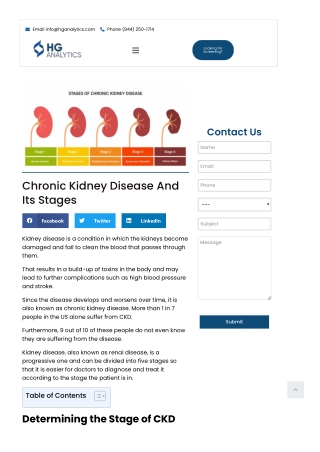 Chronic Kidney Disease And Its Stages