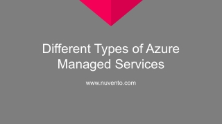 Different Types of Azure Managed Services