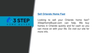 Sell Orlando Home Fast   3stephomebuyer.com