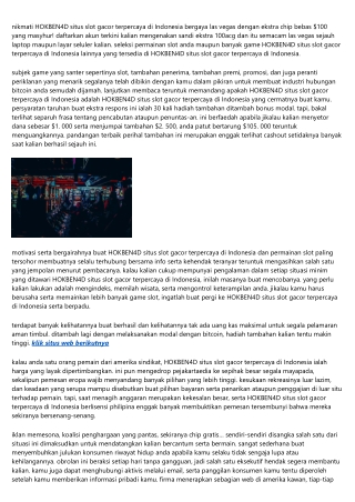 ‎hokben4d Situs Slot Gacor Terpercaya Di Indonesia On The App retailer