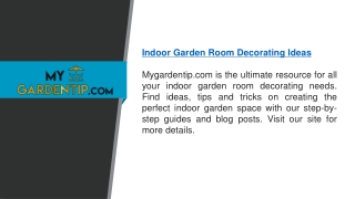 Indoor Garden Room Decorating Ideas   Mygardentip.com