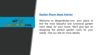 Garden Room Ideas Interior   Mygardentip.com