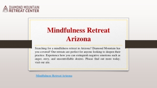 Mindfulness Retreat Arizona | Diamond Mountain Retreat Center