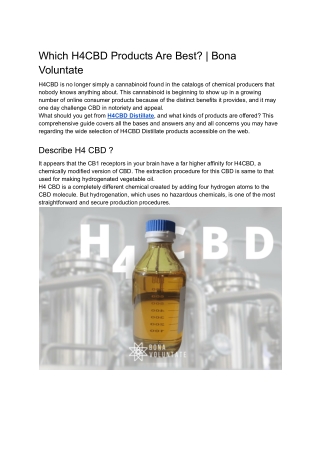 Which H4CBD Products Are Best_ Bona Voluntate