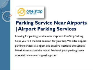Parking Service Near Airports | Airport Parking Services