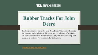 Rubber Tracks For John Deere | Tracksnteeth.com