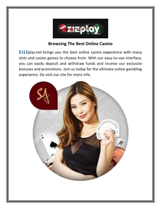 Browsing The Best Online Casino