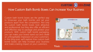 Custom Bath Bomb Boxes
