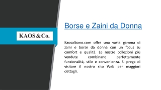 Borse e Zaini da Donna  Kaosalbano.com