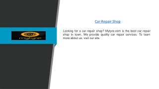 Car Repair Shop | Mytyre.com