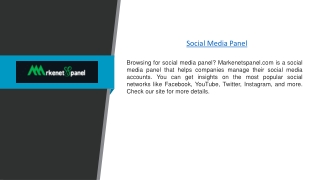 Social Media Panel | Markenetspanel.com