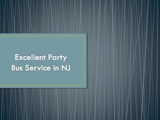 Excellent Party Bus Service in NJ