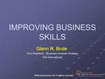 IMPROVING BUSINESS SKILLS