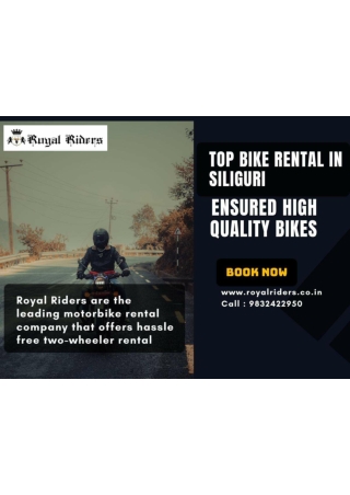 Best Bike on Rent in Siliguri