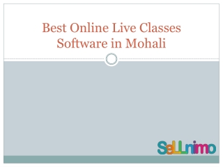 Best Online Live Classes Software in Mohali