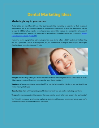 Dental Marketing Ideas