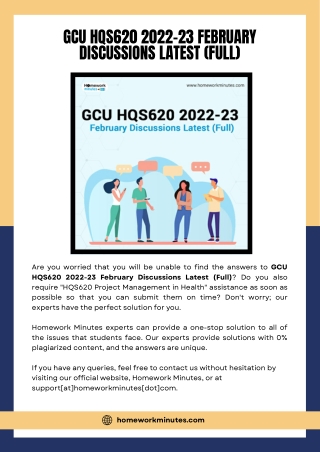 GCU HQS620 2022-23 February Discussions Latest (Full)