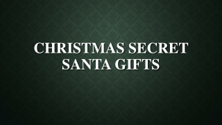 Christmas Secret Santa Gifts