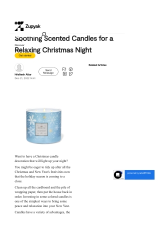 Soothing Scented Candles for a Relaxing Christmas Night