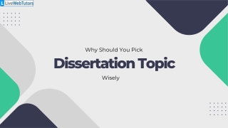 Why Should You Pick Dissertation Topic wisely