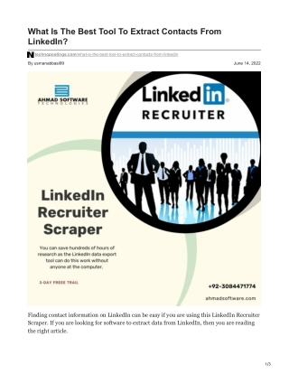 1What Is The Best Tool To Extract Contacts From LinkedIn