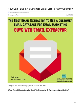 How Can I Build A Customer Email List For Any Country