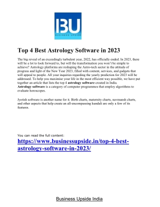 Top 4 Best Astrology Software in 2023