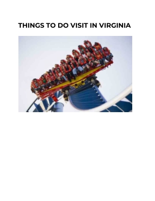 THINGS TO DO VISIT IN VIRGINIA