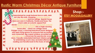 Rustic Warm Christmas Décor Antique Furniture