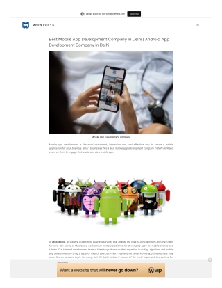 Best Mobile App Development Company In Delhi - Android & IOS App Development