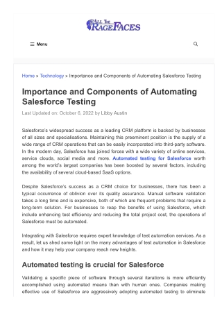 Importance and Components of Automating Salesforce Testing