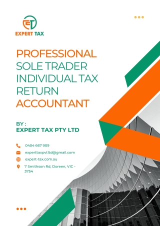 Professional Sole Trader Individual Tax Return Accountant