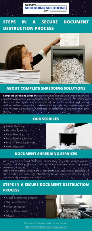 Steps in a Secure Document Destruction Process