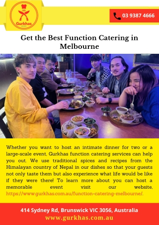 Get the Best Function Catering in Melbourne