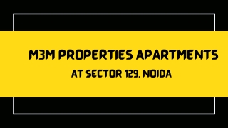 M3M Sector 129 At Noida - Brochure