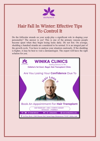 Hair Fall In Winter Effective Tips to Control It