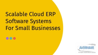 Scalable Cloud ERP Software Systems For Small Businesses