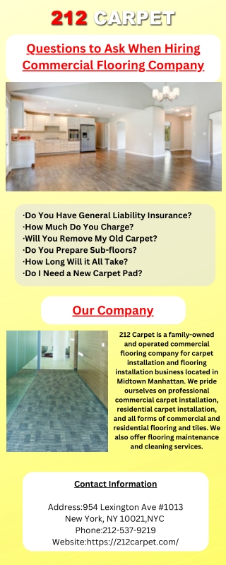 Questions to Ask When Hiring Commercial Flooring Company